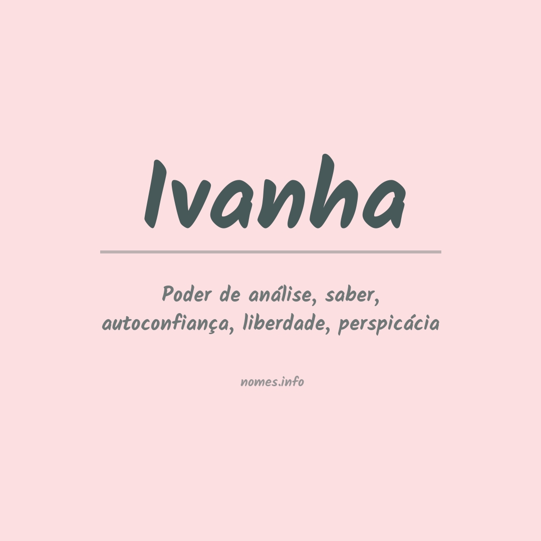Significado do nome Ivanha