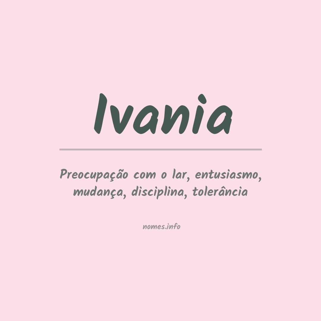 Significado do nome Ivania