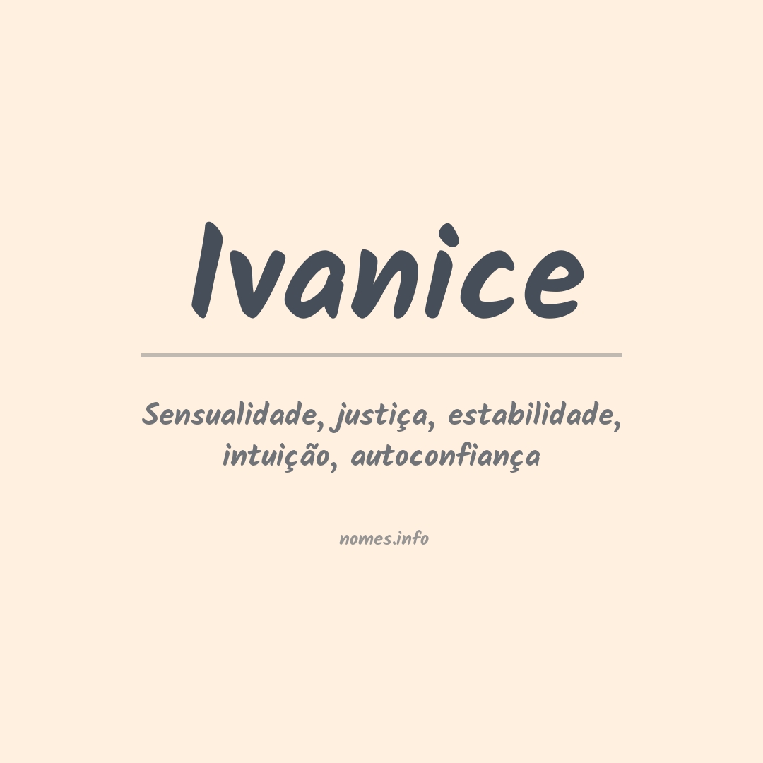 Significado do nome Ivanice