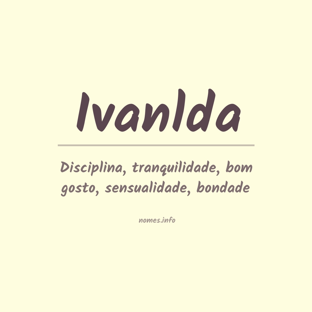 Significado do nome Ivanlda