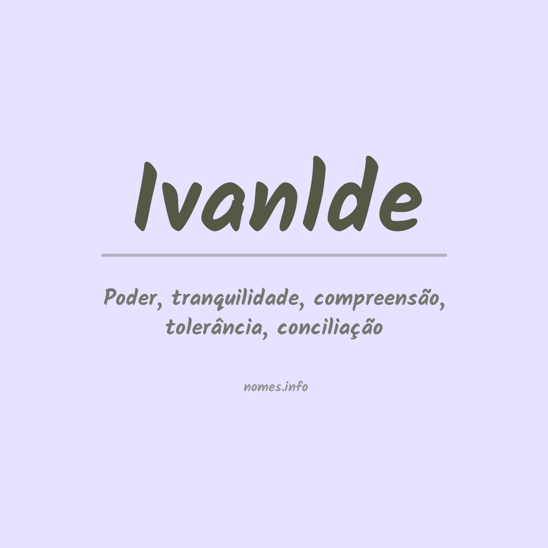 Significado do nome Ivanlde