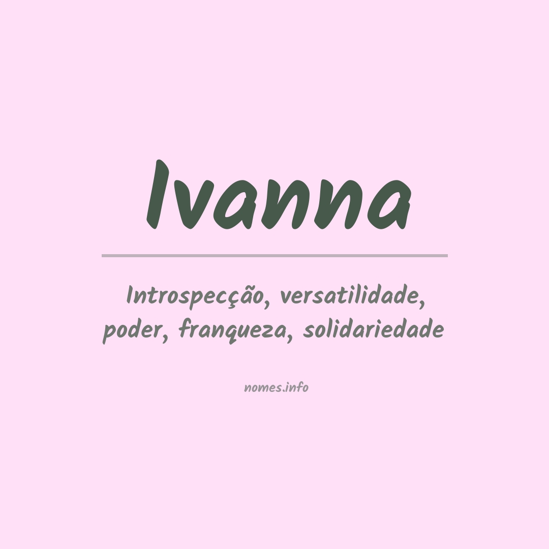 Significado do nome Ivanna