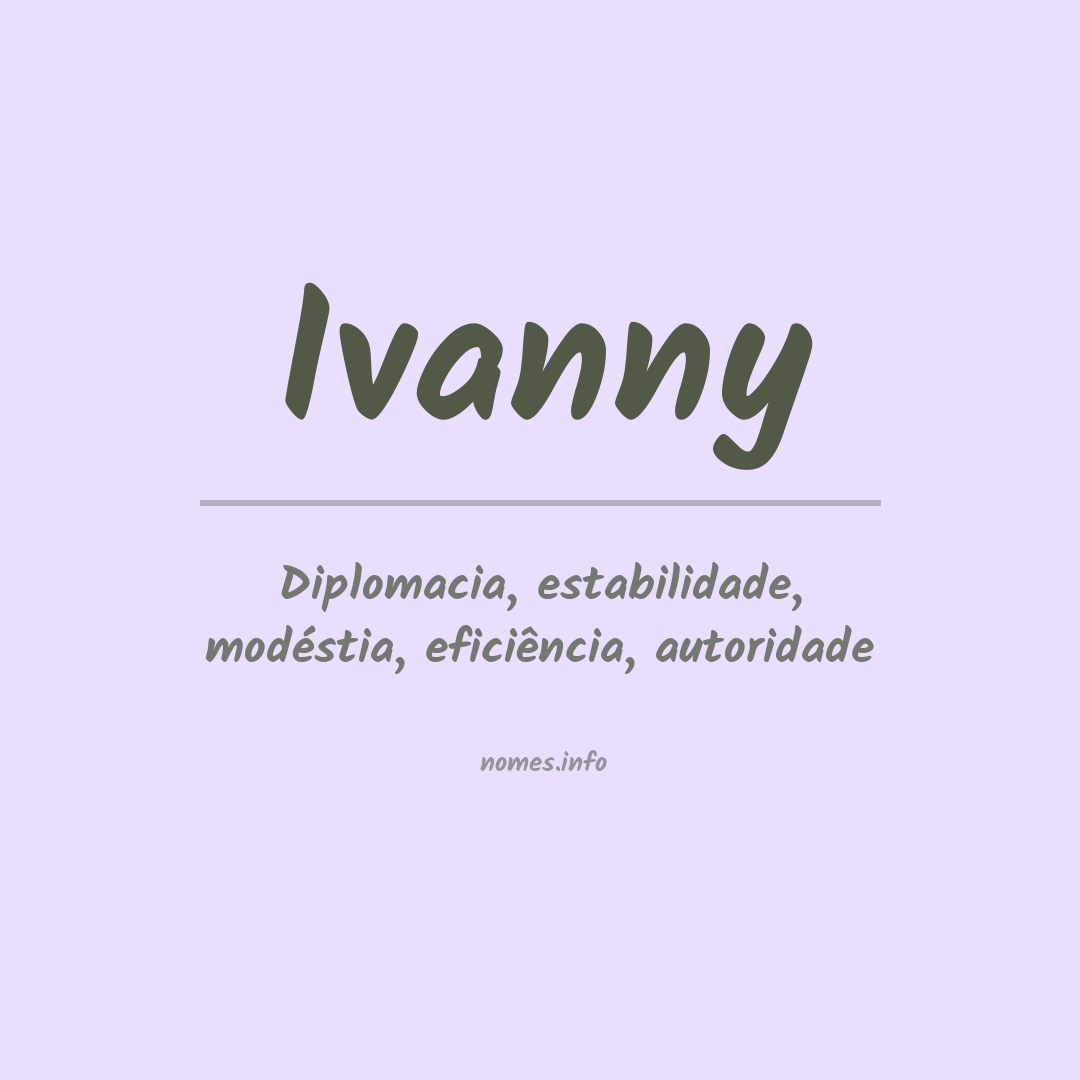Significado do nome Ivanny
