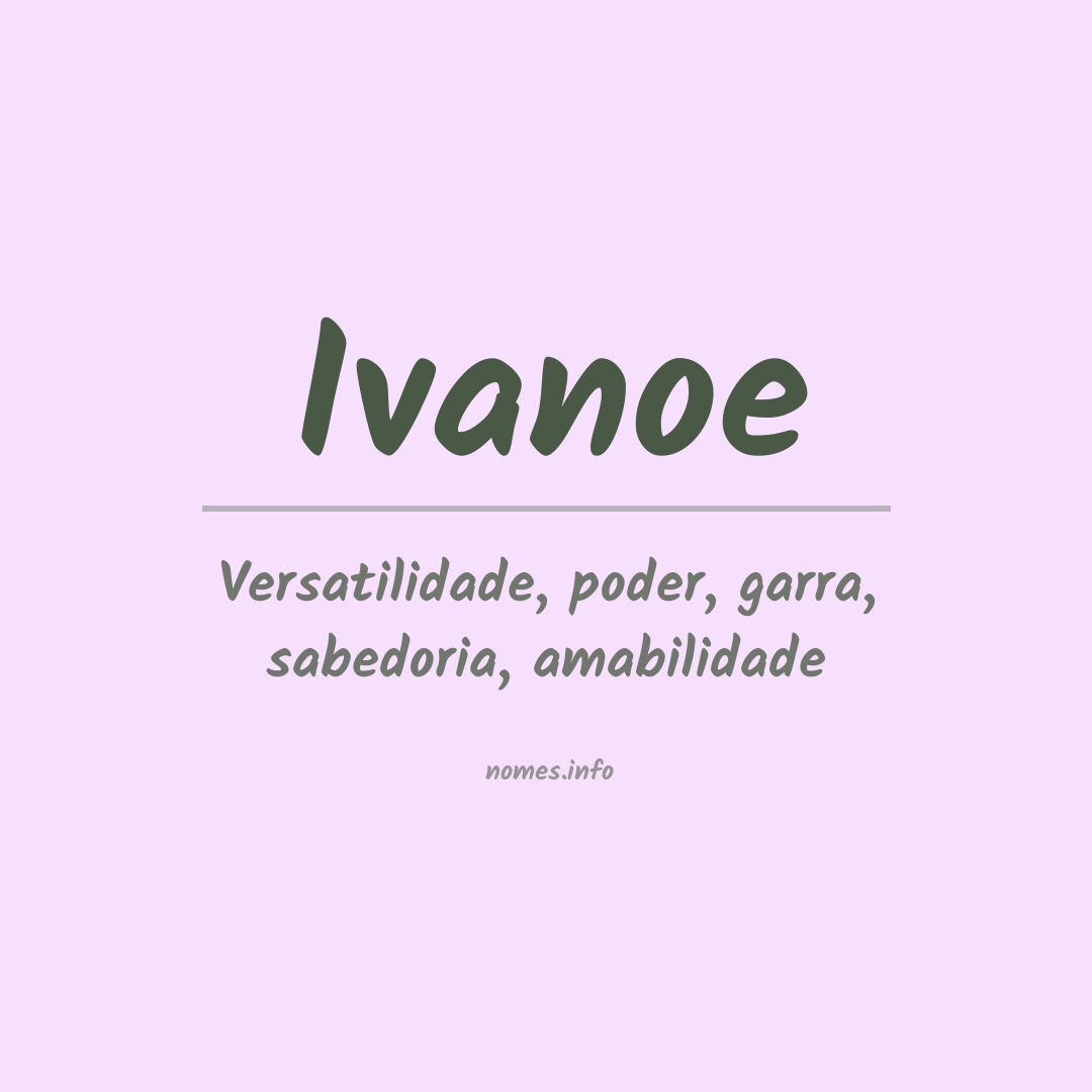 Significado do nome Ivanoe