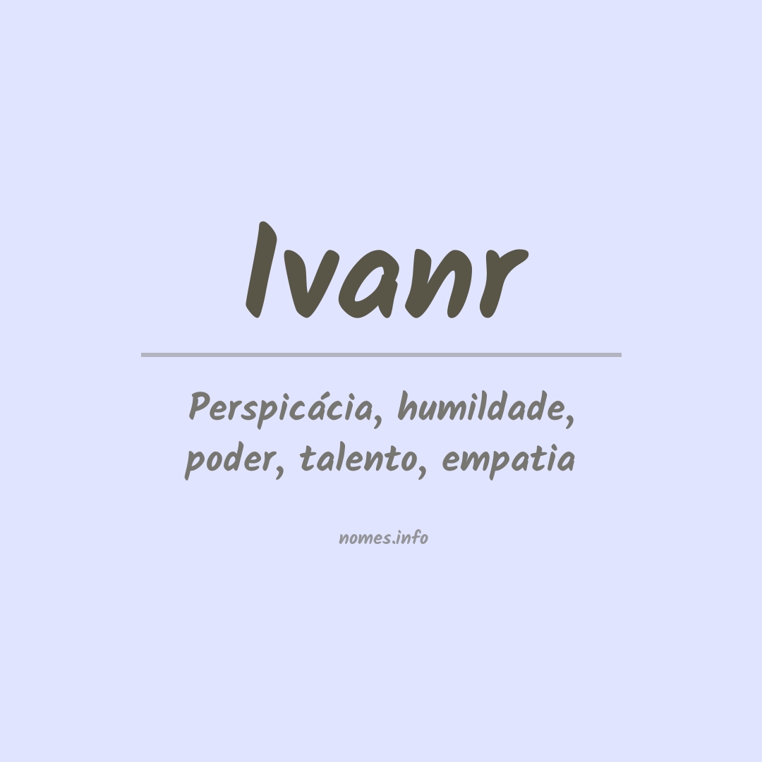 Significado do nome Ivanr