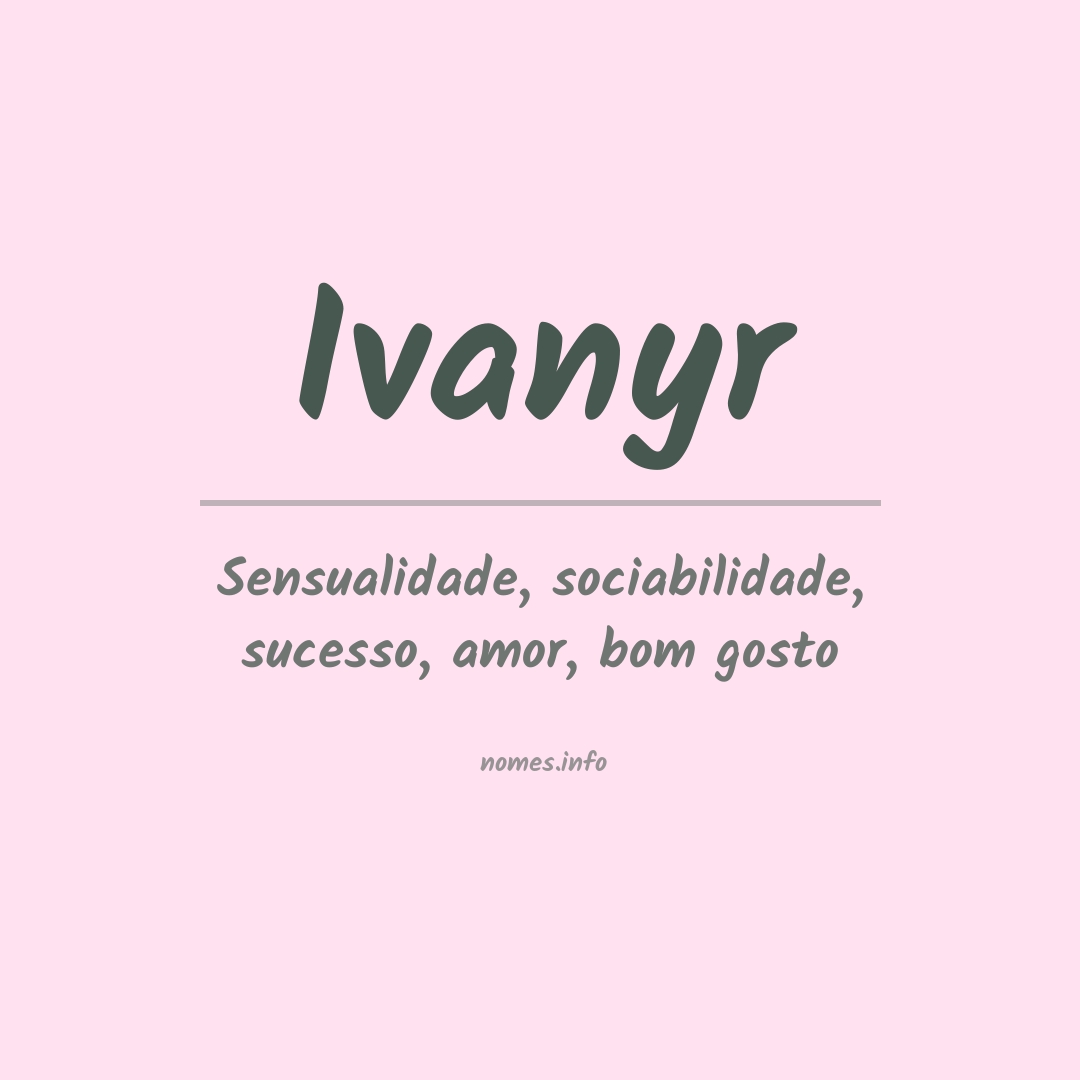 Significado do nome Ivanyr