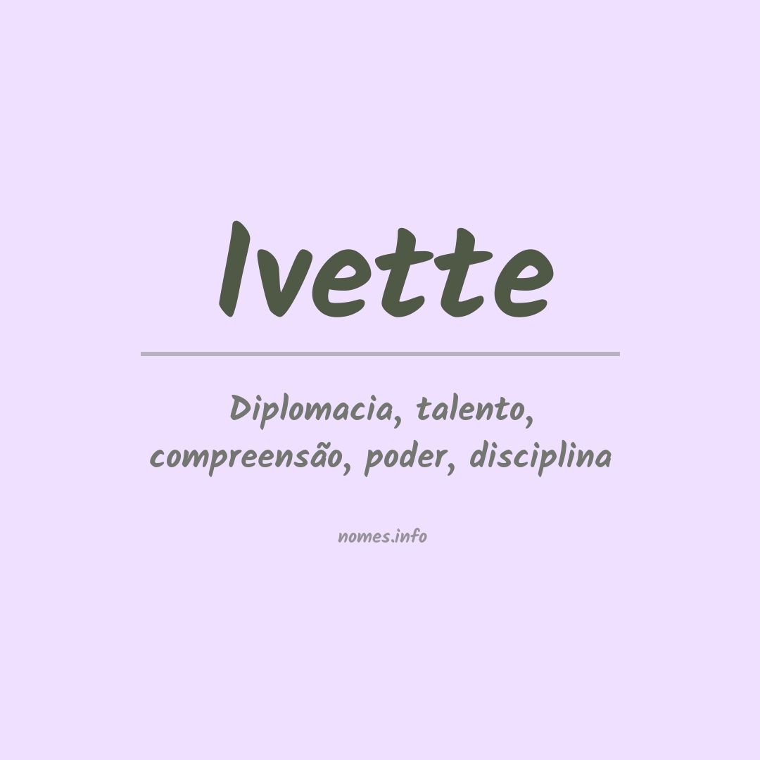 Significado do nome Ivette