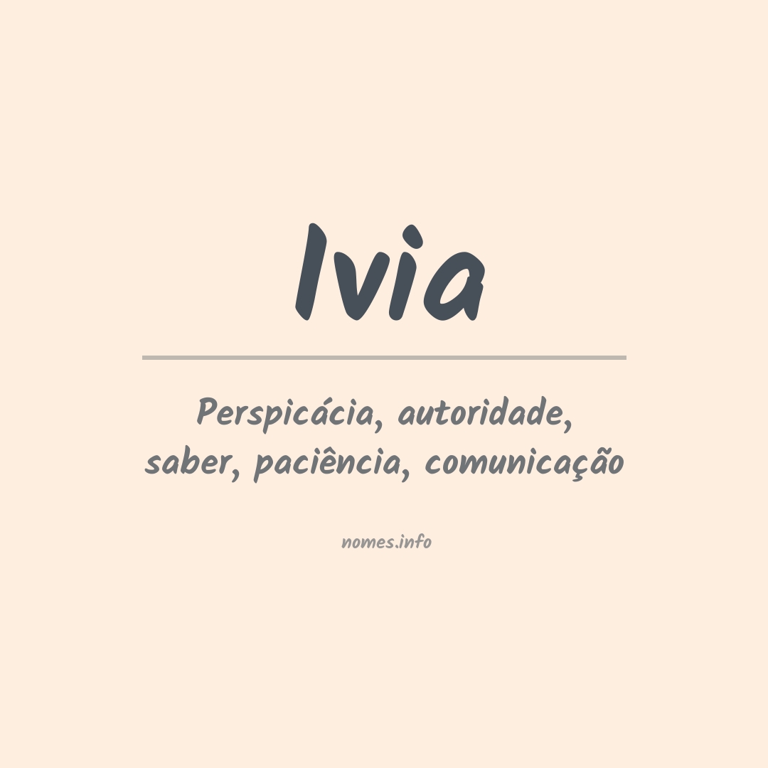 Significado do nome Ivia