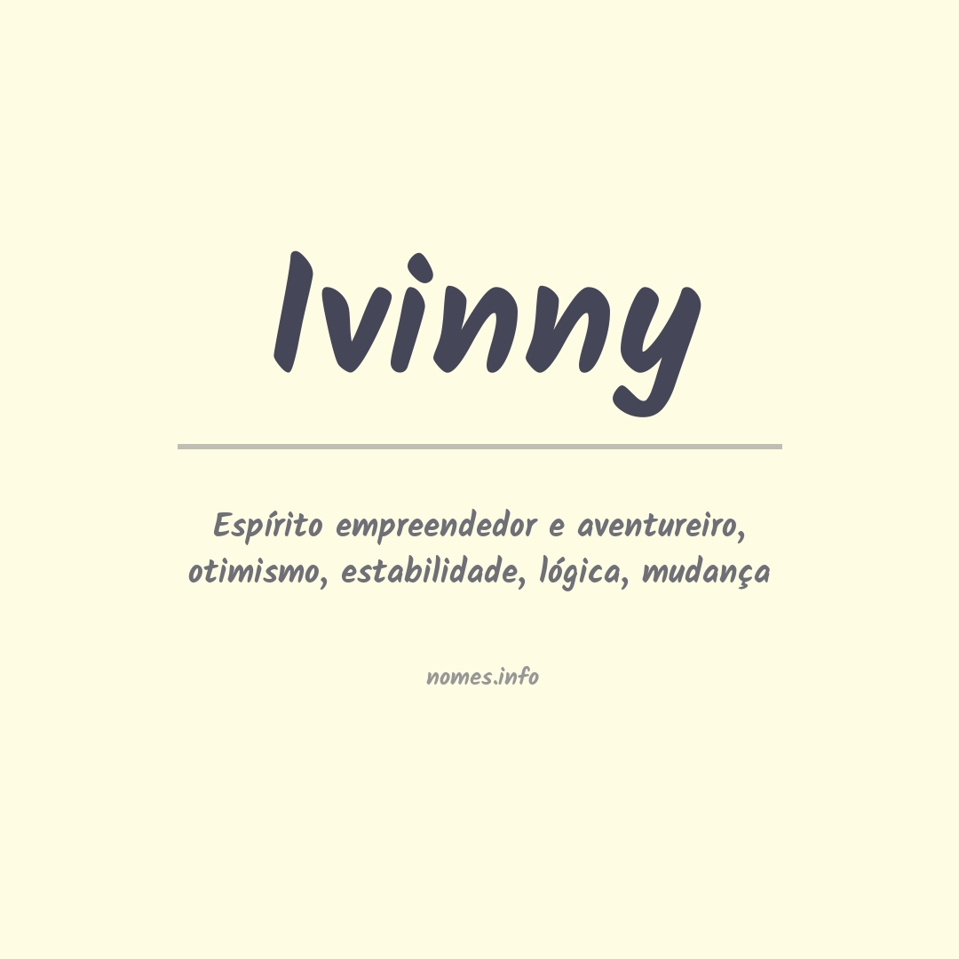 Significado do nome Ivinny