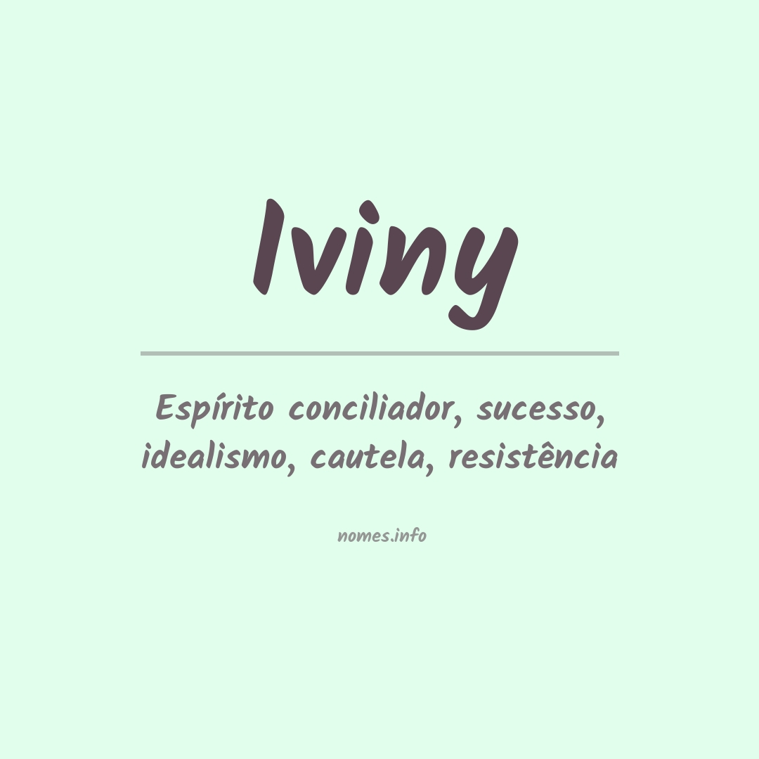 Significado do nome Iviny