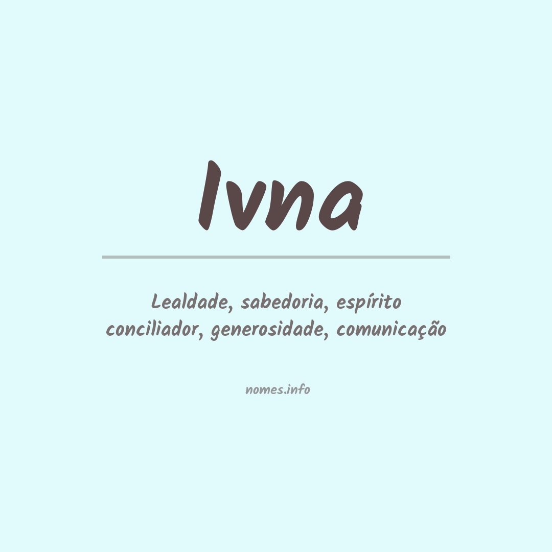 Significado do nome Ivna