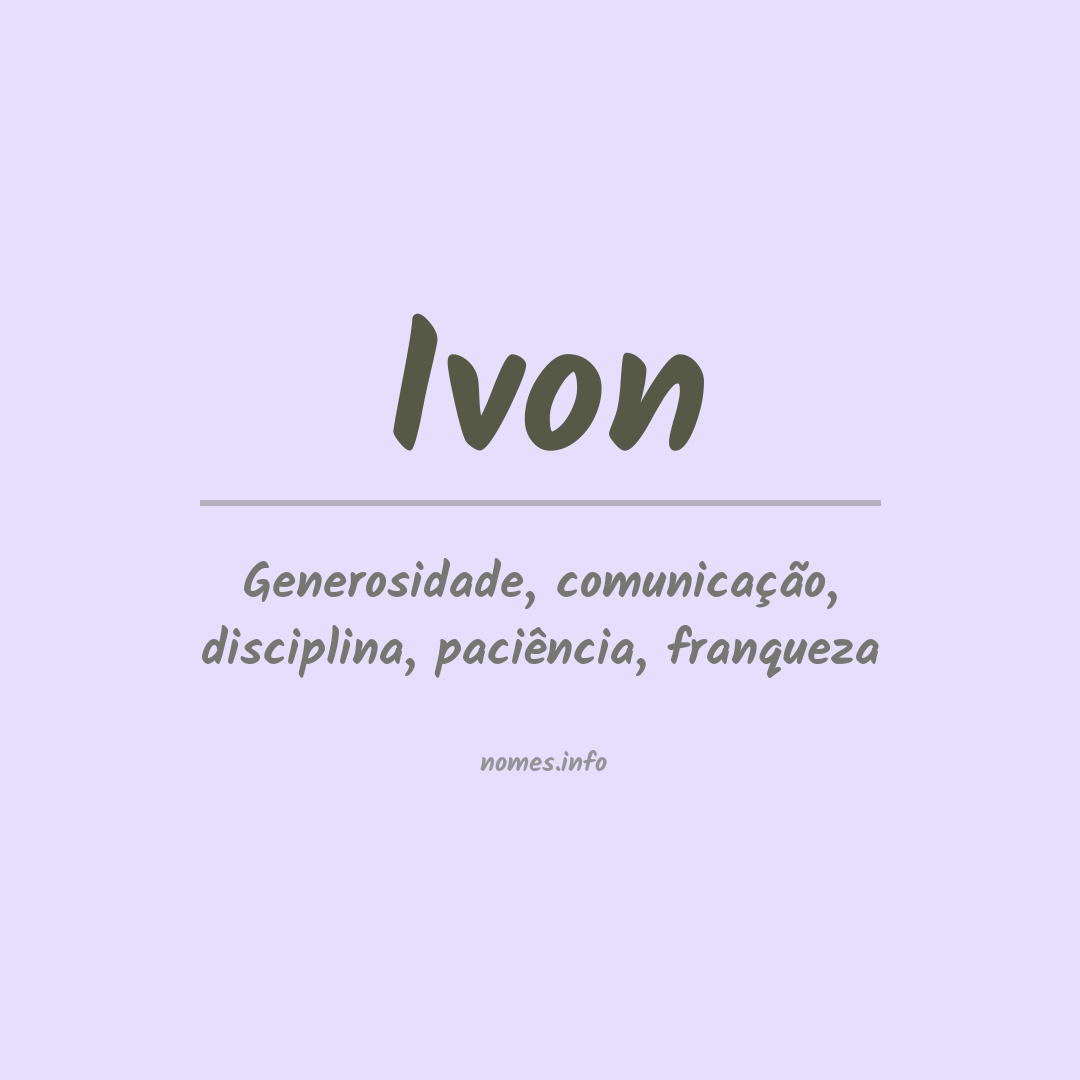 Significado do nome Ivon