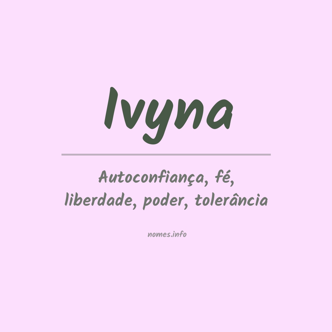 Significado do nome Ivyna