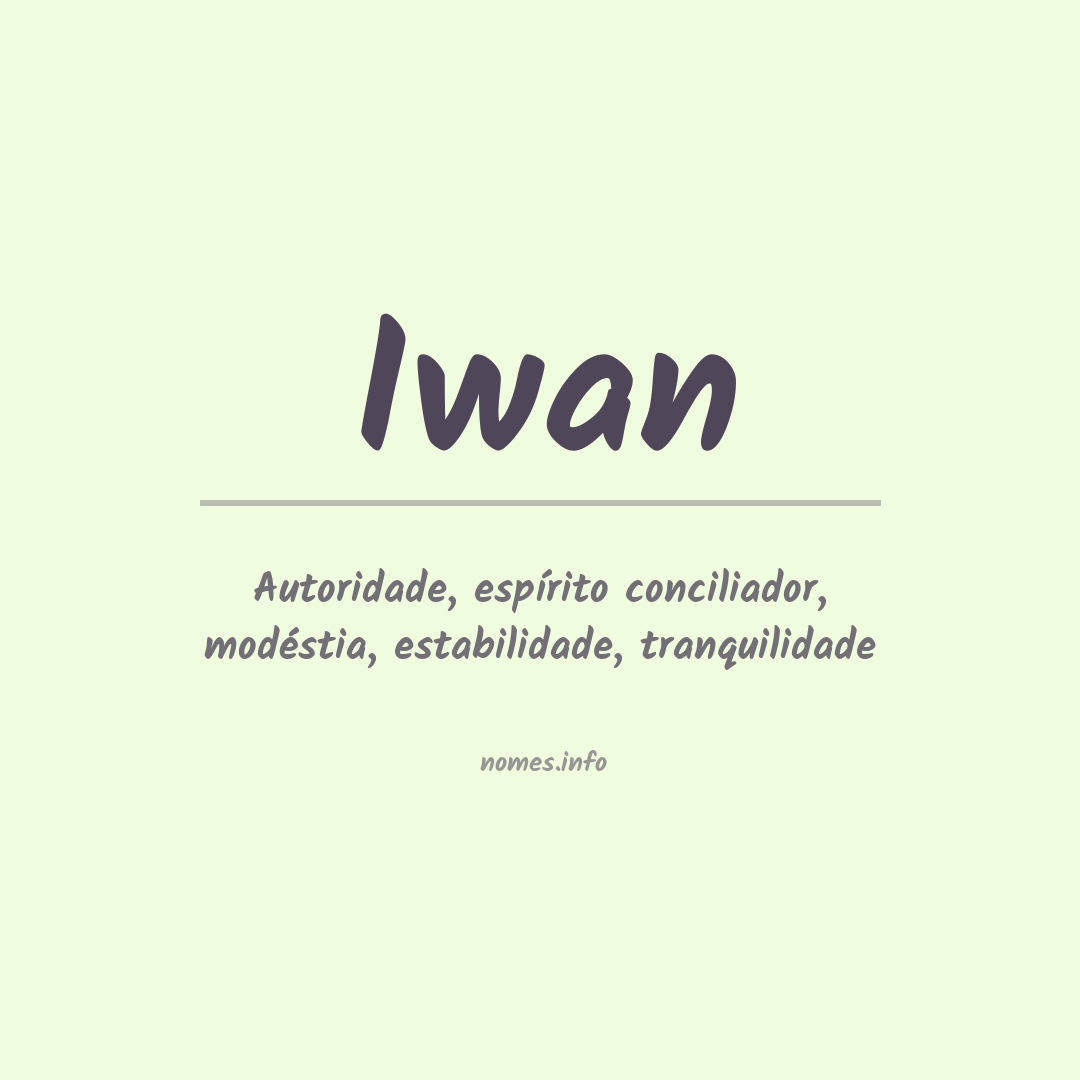 Significado do nome Iwan