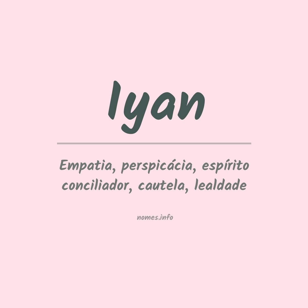 Significado do nome Iyan