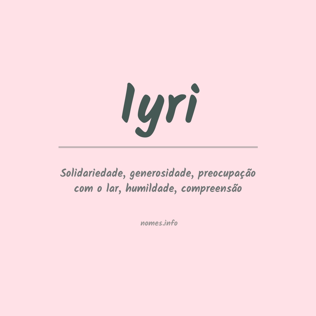 Significado do nome Iyri