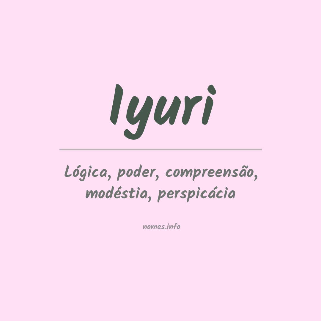 Significado do nome Iyuri