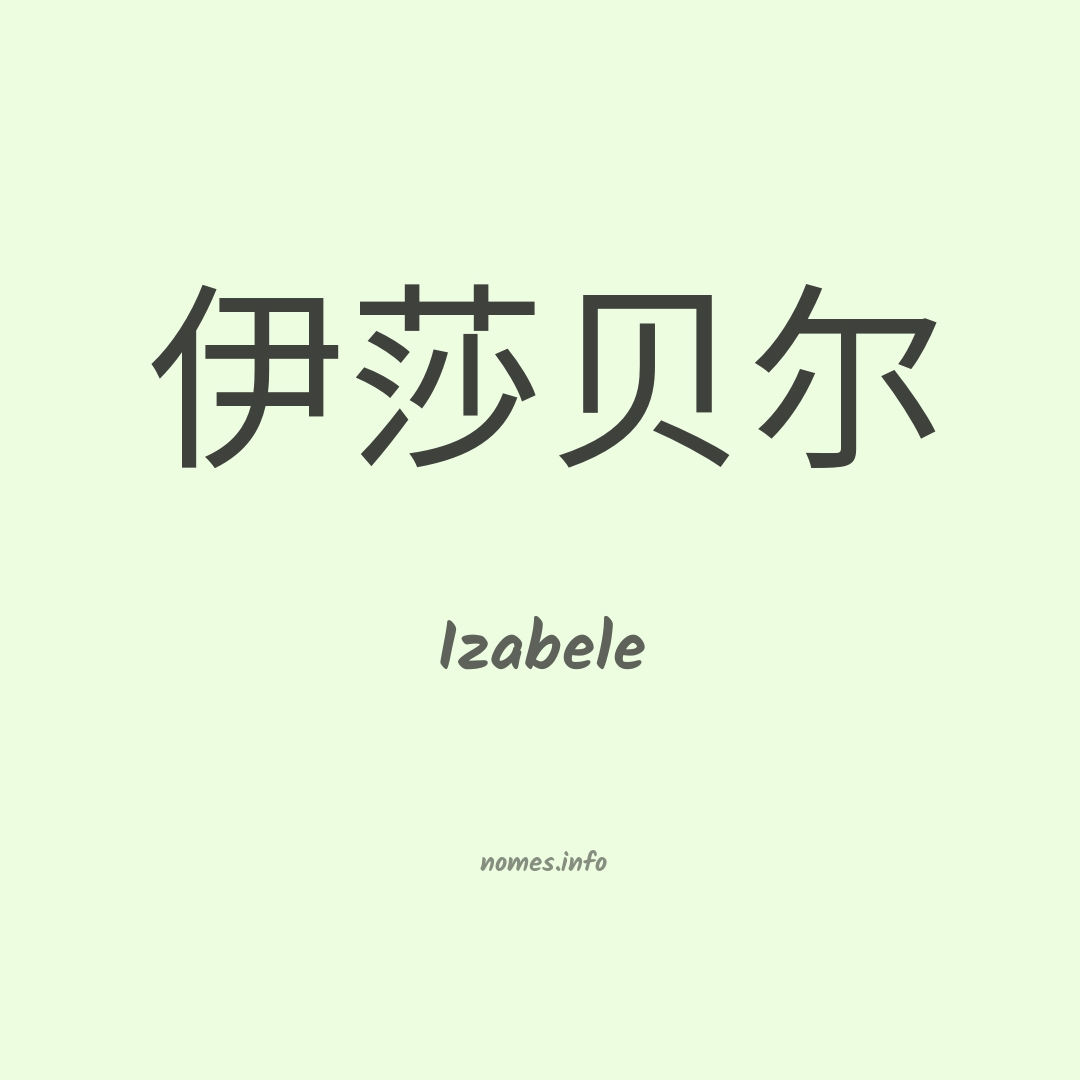 Izabele em chinês