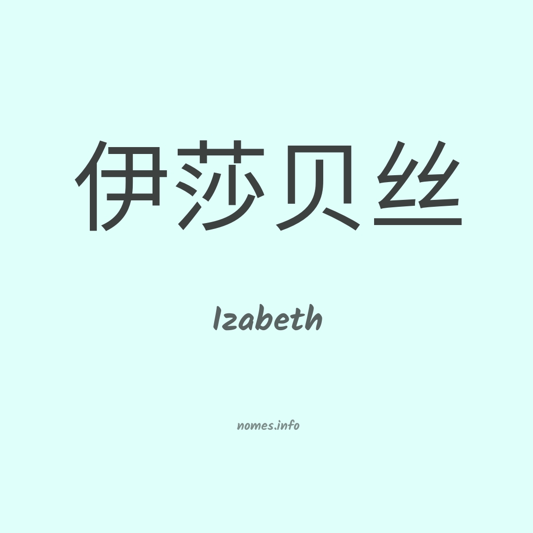 Izabeth em chinês