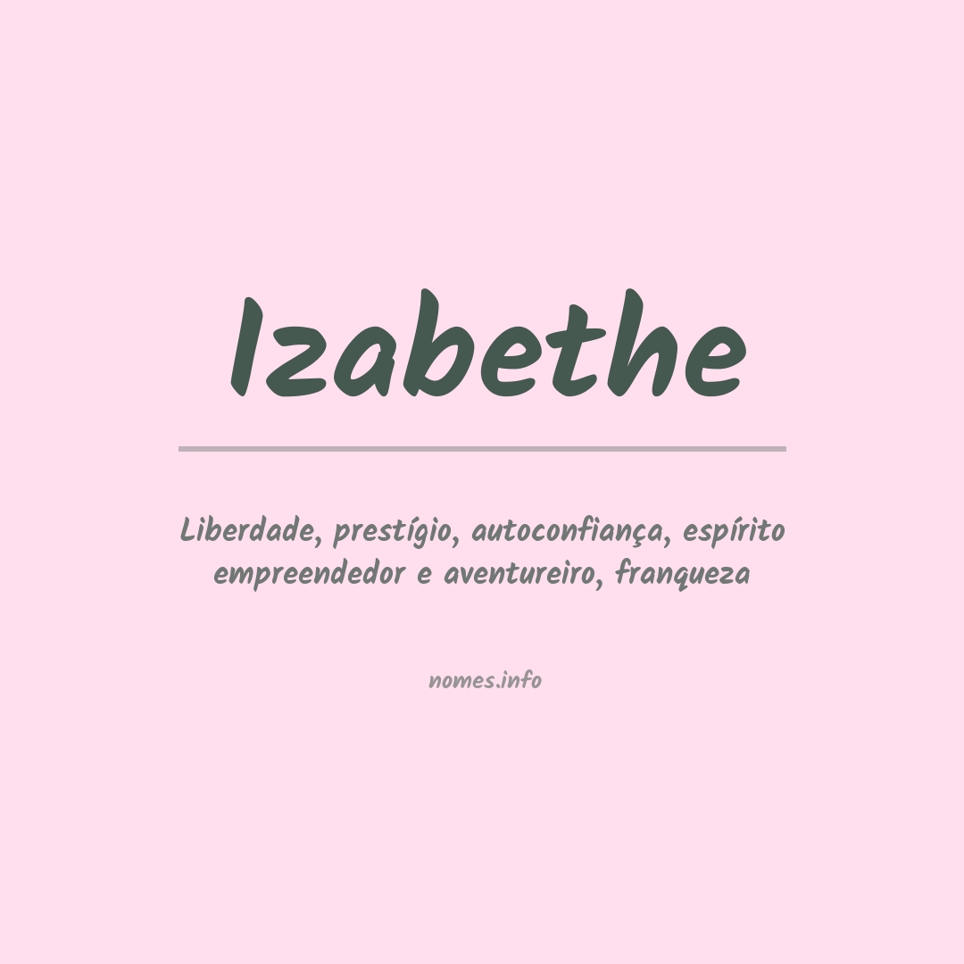 Significado do nome Izabethe