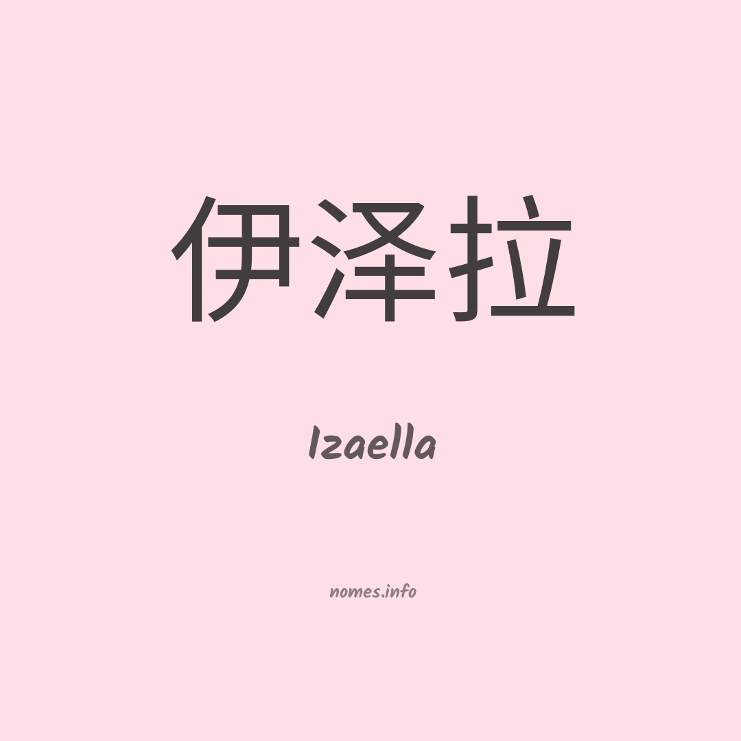 Izaella em chinês