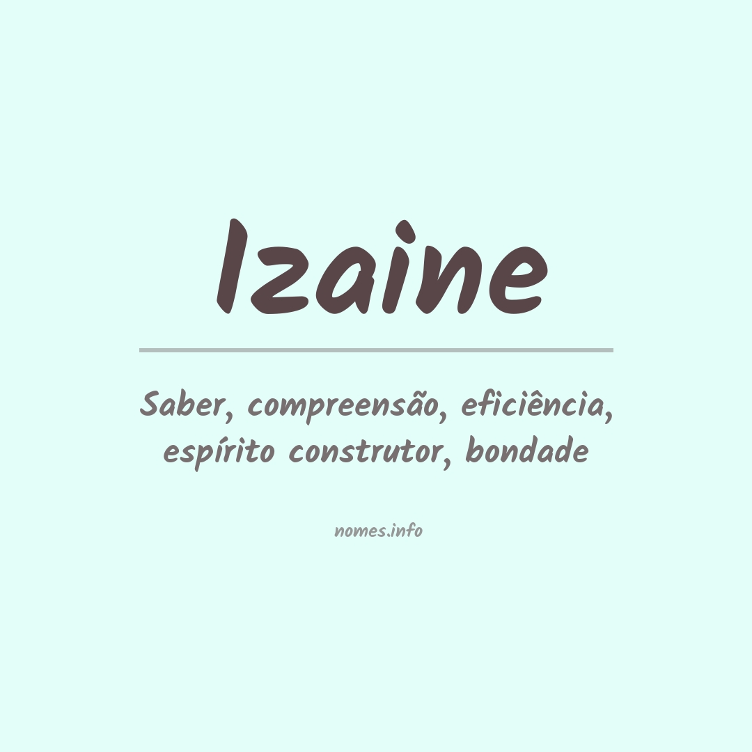 Significado do nome Izaine