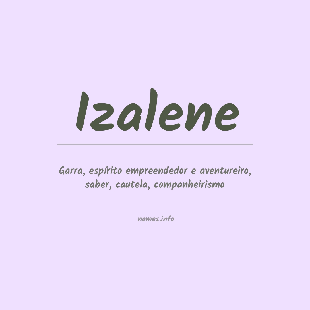 Significado do nome Izalene