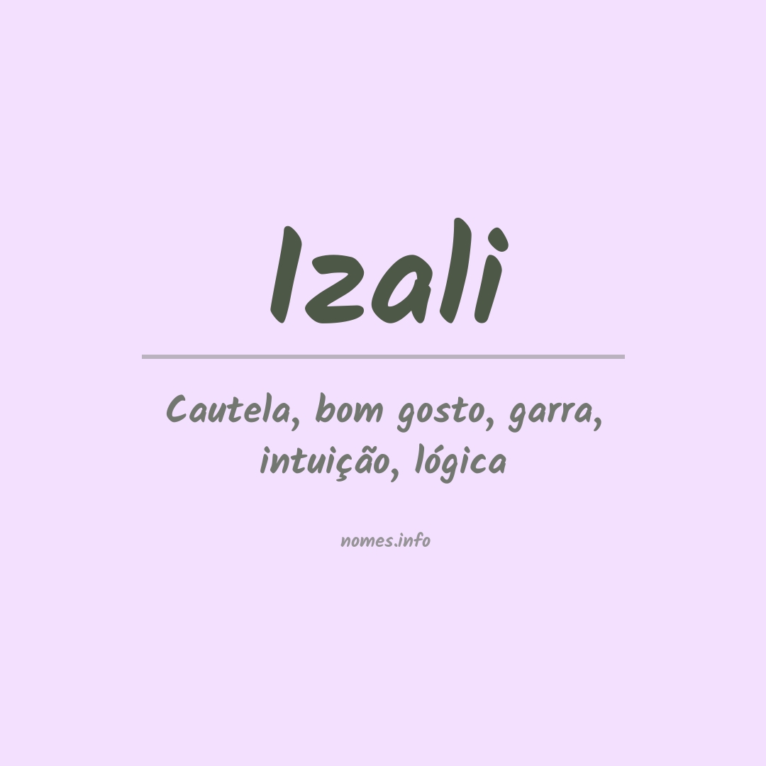 Significado do nome Izali