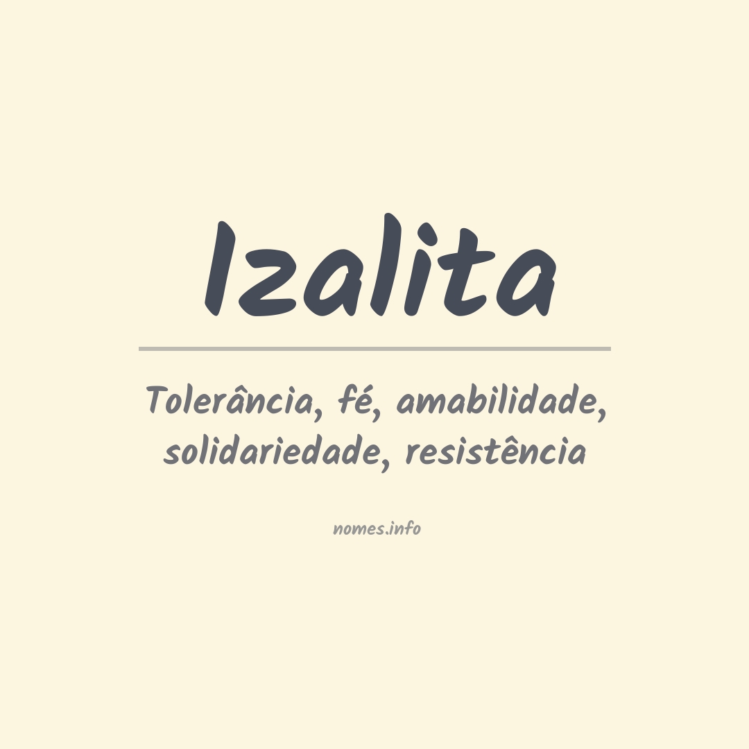 Significado do nome Izalita