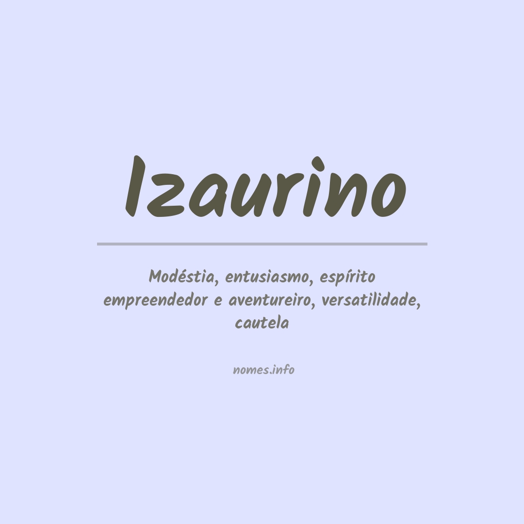 Significado do nome Izaurino