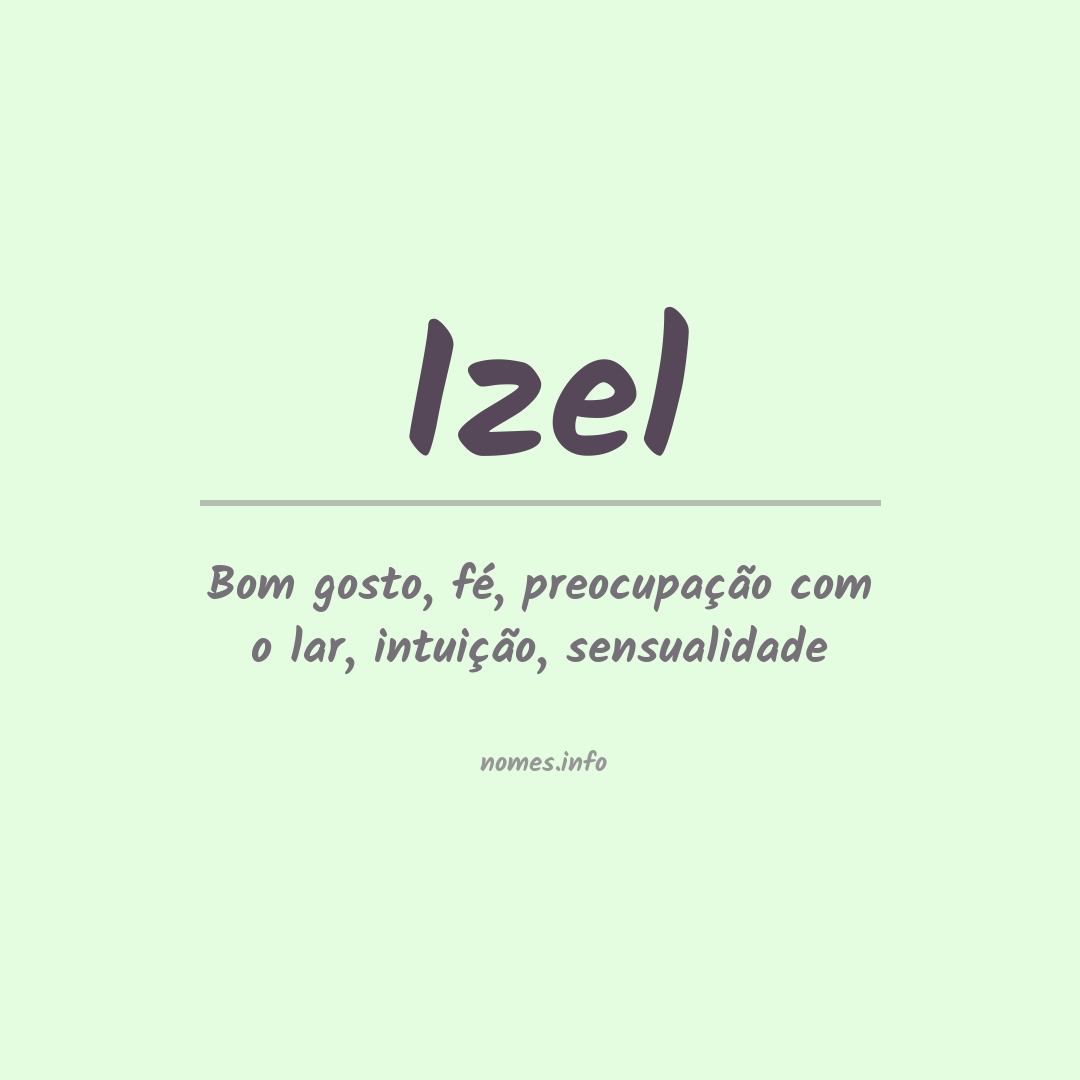 Significado do nome Izel