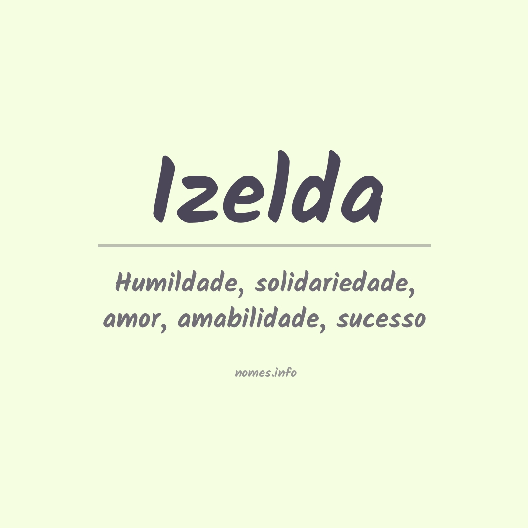 Significado do nome Izelda
