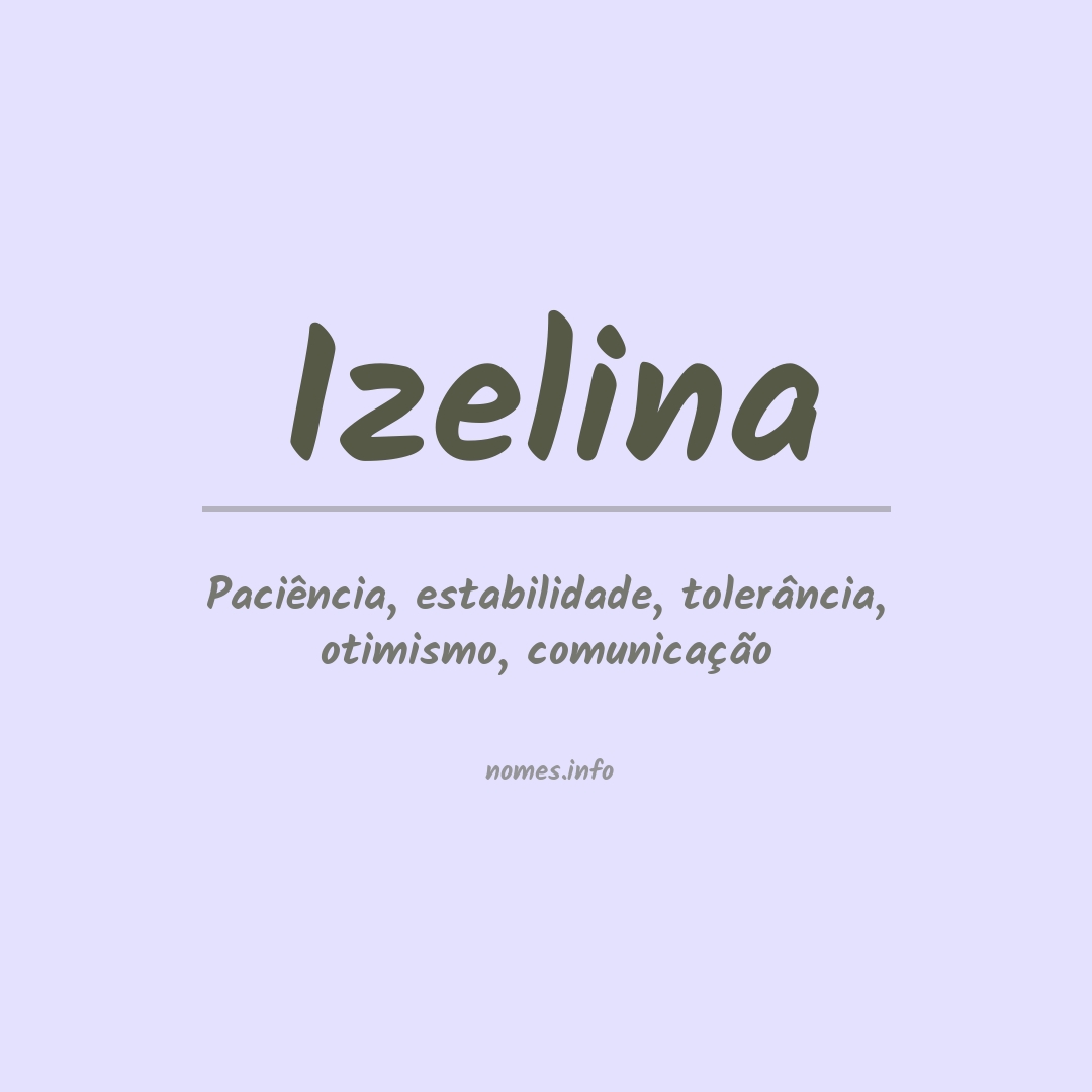 Significado do nome Izelina