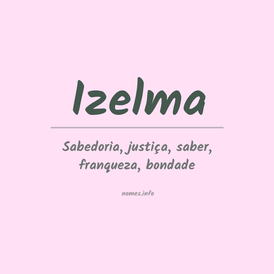 Significado do nome Izelma