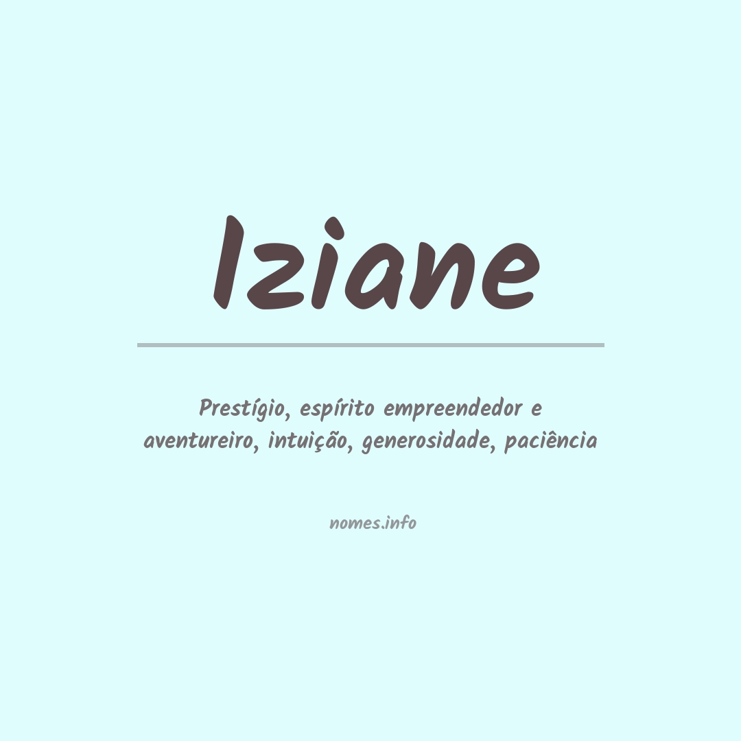 Significado do nome Iziane