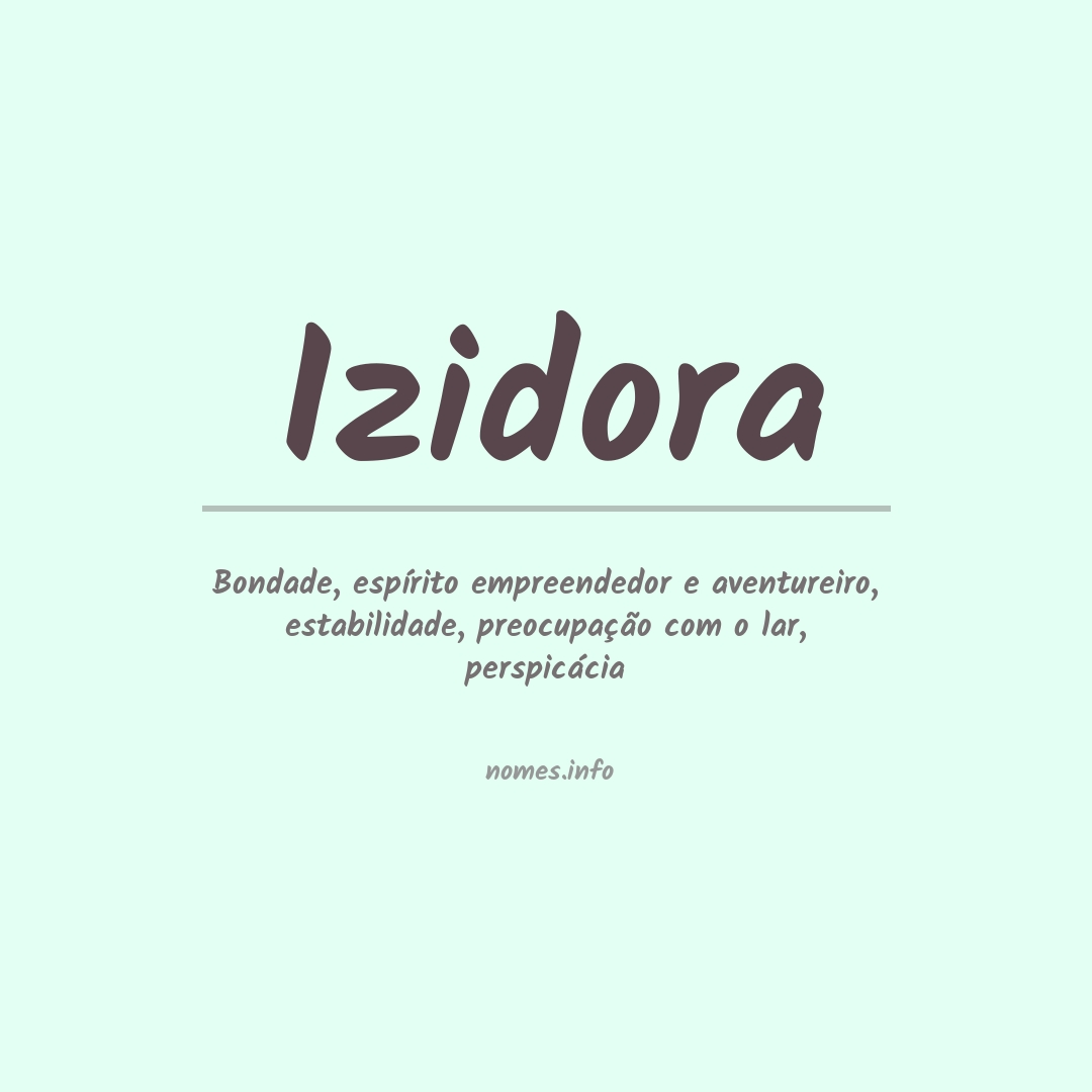 Significado do nome Izidora