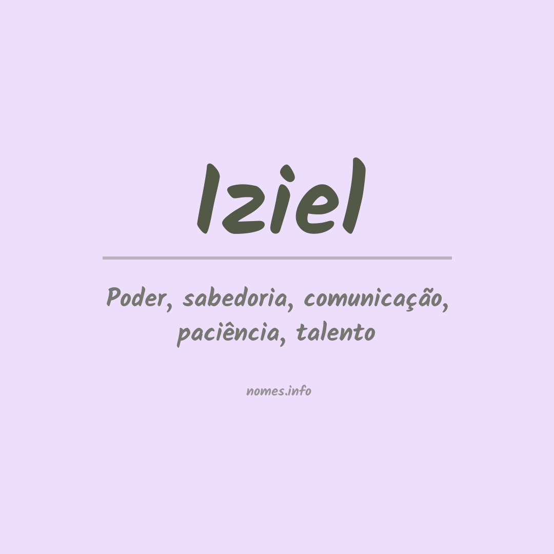 Significado do nome Iziel