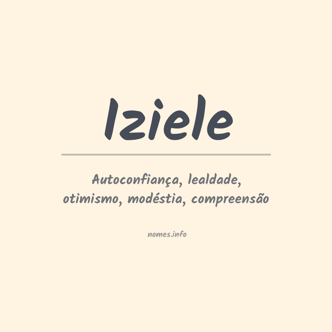 Significado do nome Iziele