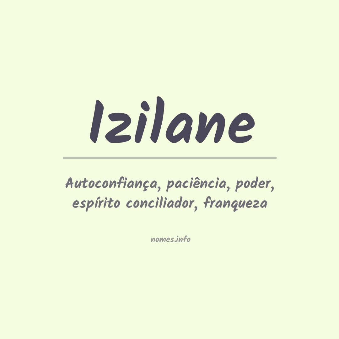 Significado do nome Izilane