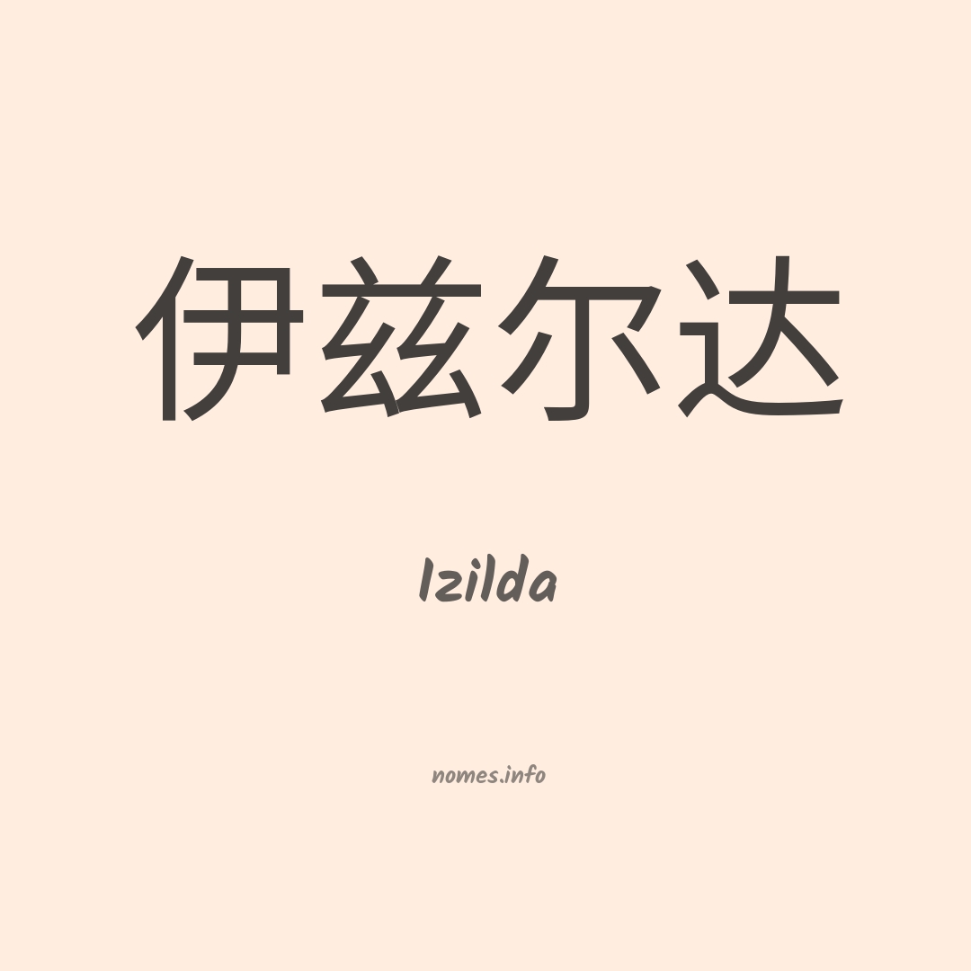 Izilda em chinês