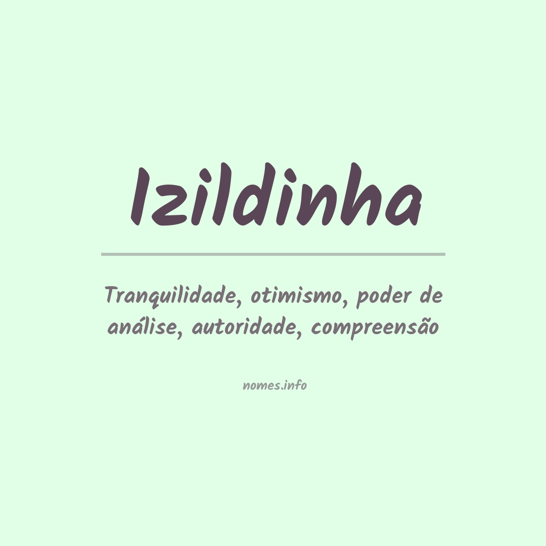 Significado do nome Izildinha