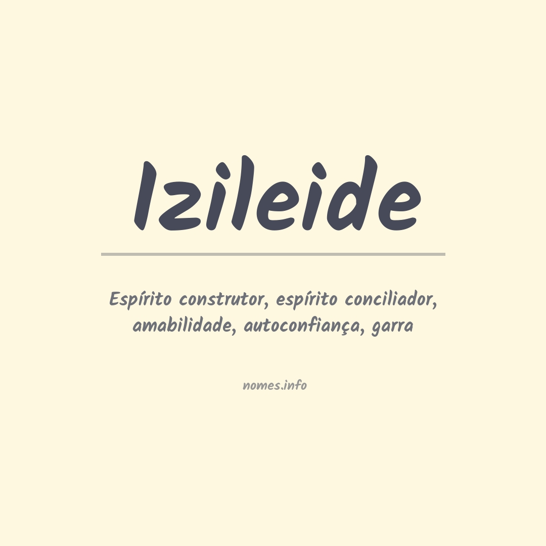 Significado do nome Izileide