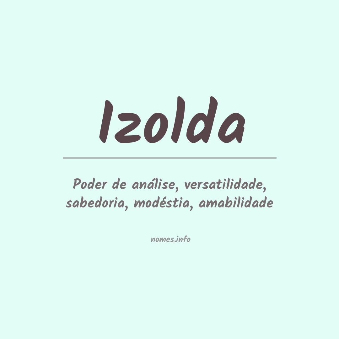 Significado do nome Izolda