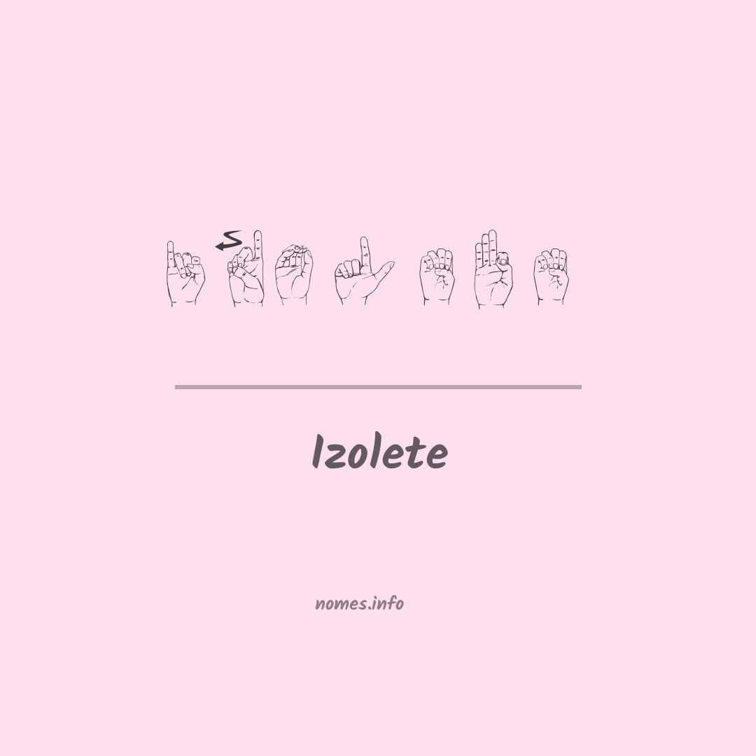 Izolete em Libras