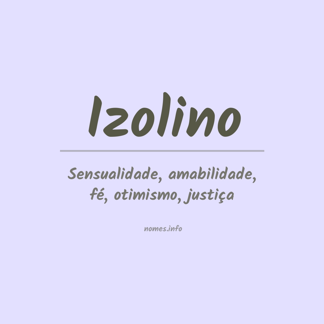 Significado do nome Izolino