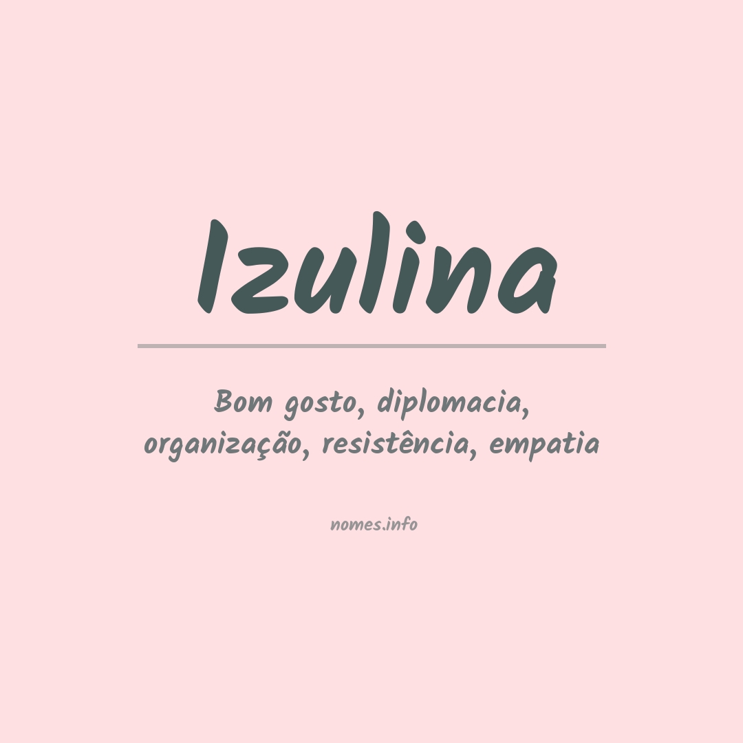 Significado do nome Izulina
