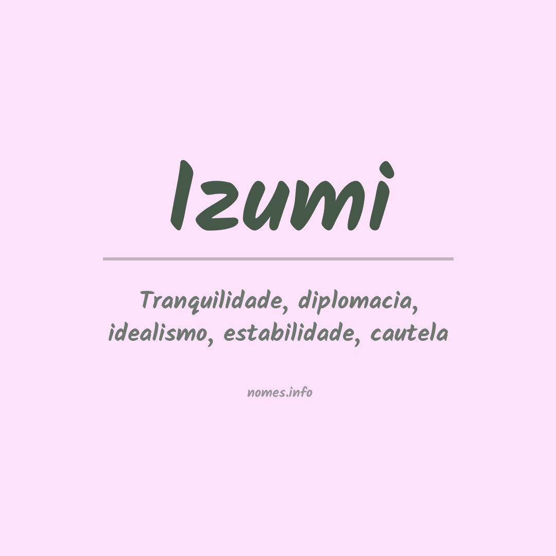 Significado do nome Izumi