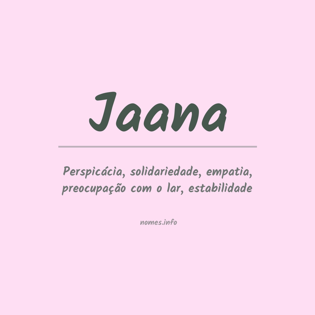 Significado do nome Jaana