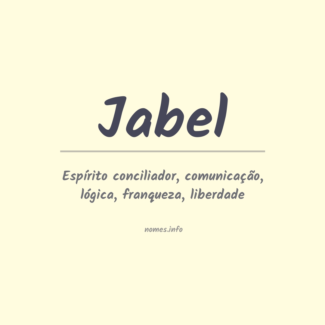 Significado do nome Jabel