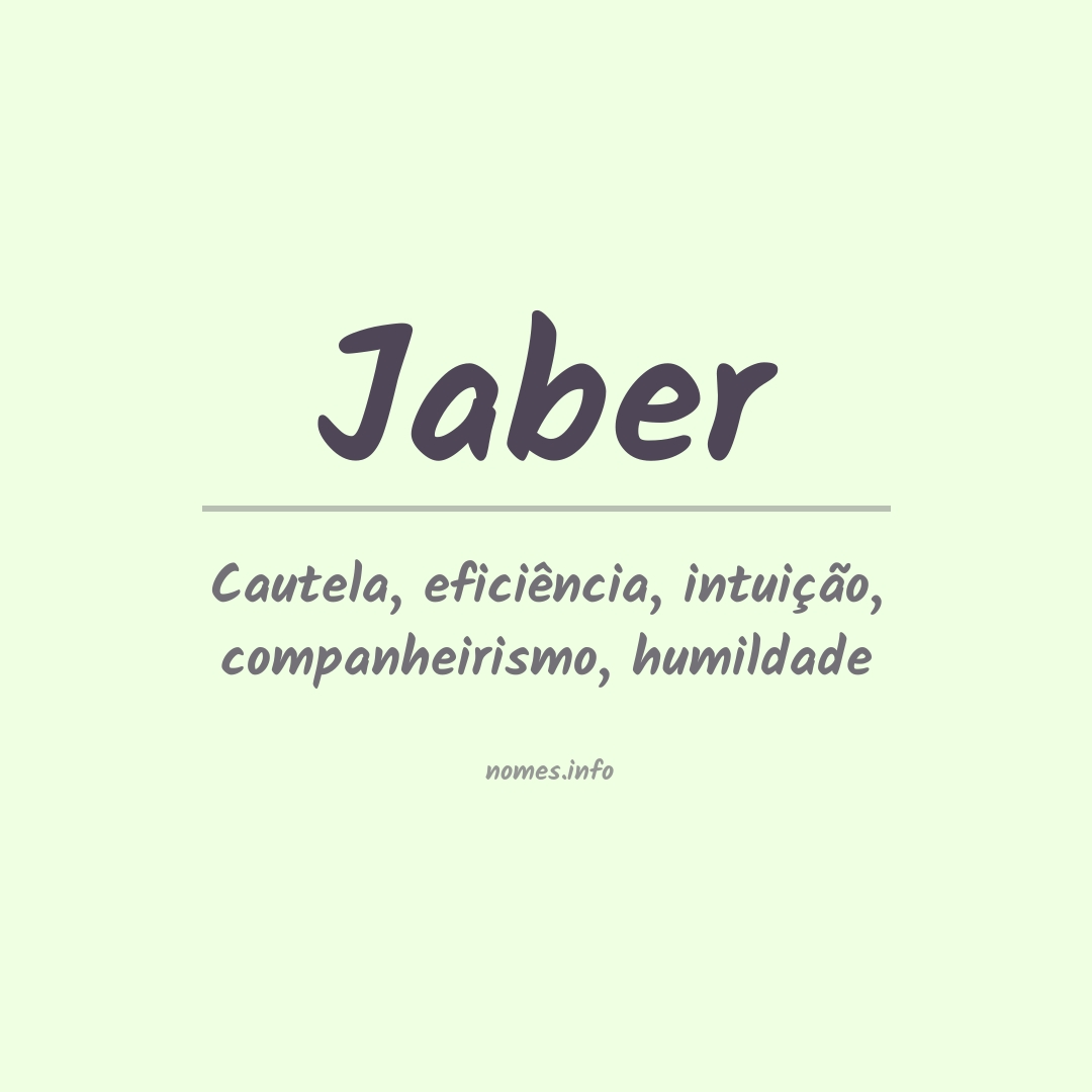 Significado do nome Jaber
